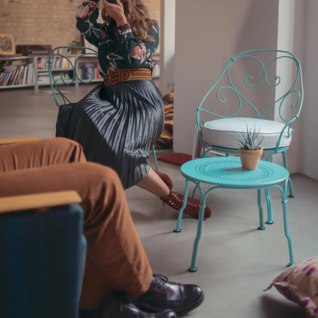 Stühle|Gartenstühle^Fermob 1900 Cabriolet Gartenstuhl mit Sitzkissen