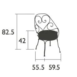 Stühle|Gartenstühle^Fermob 1900 Cabriolet Gartenstuhl mit Sitzkissen