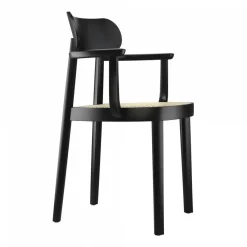 Stühle^Thonet 118 F Armlehnstuhl mit Rohrgeflecht