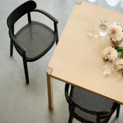 Stühle^Thonet 118 FV Armlehnstuhl mit Rohrgeflecht Dark Melange