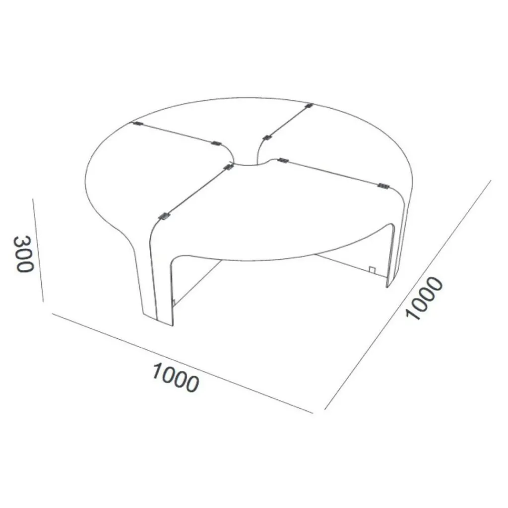 B-Line 4/4 Kaffeetisch| Beistelltische