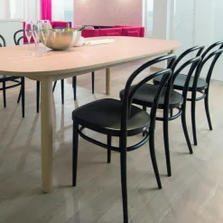 Stühle^Thonet 214 M Bugholzstuhl mit Muldensitz