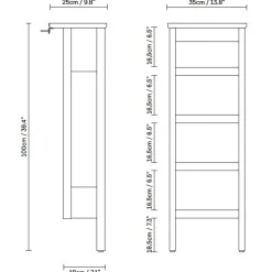 Form & Refine A Line Schuhregal 35cm| Regale|Schuhschränke