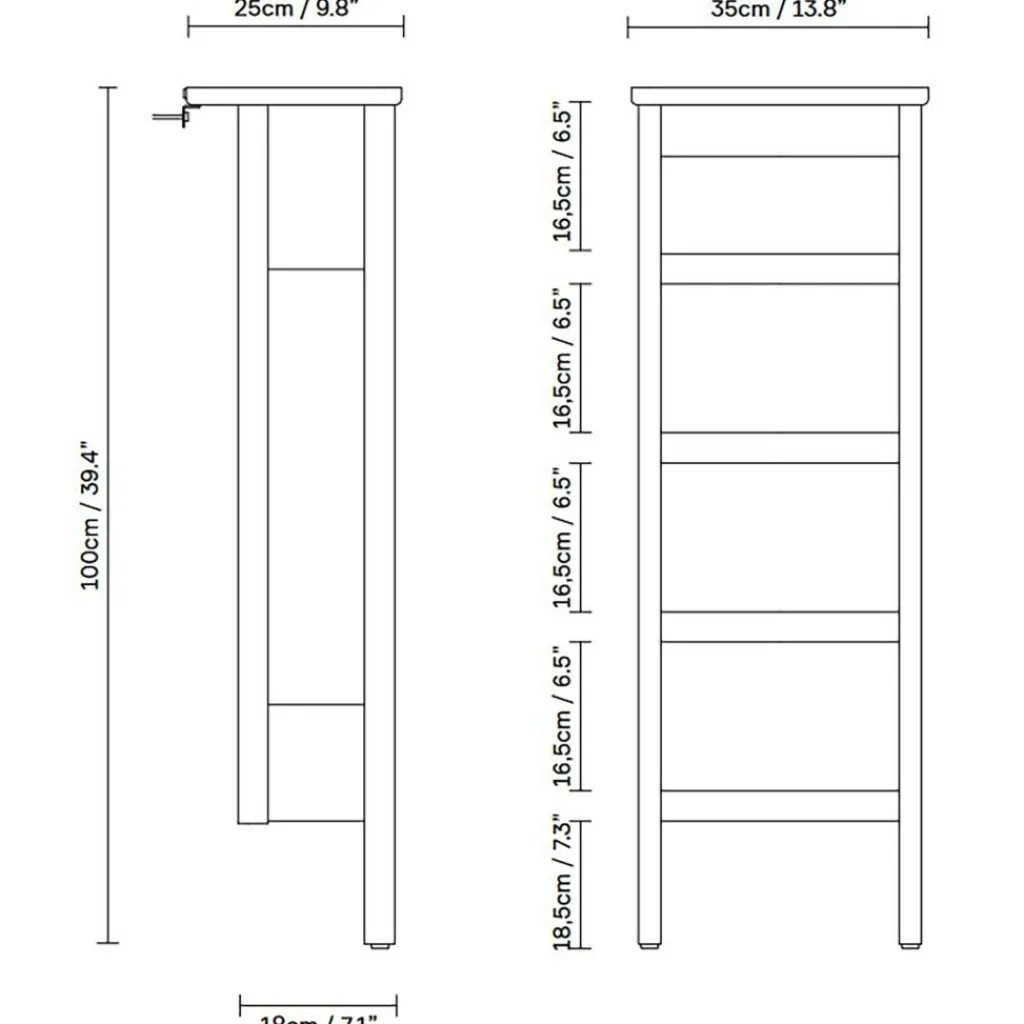 Form & Refine A Line Schuhregal 35cm| Regale|Schuhschränke