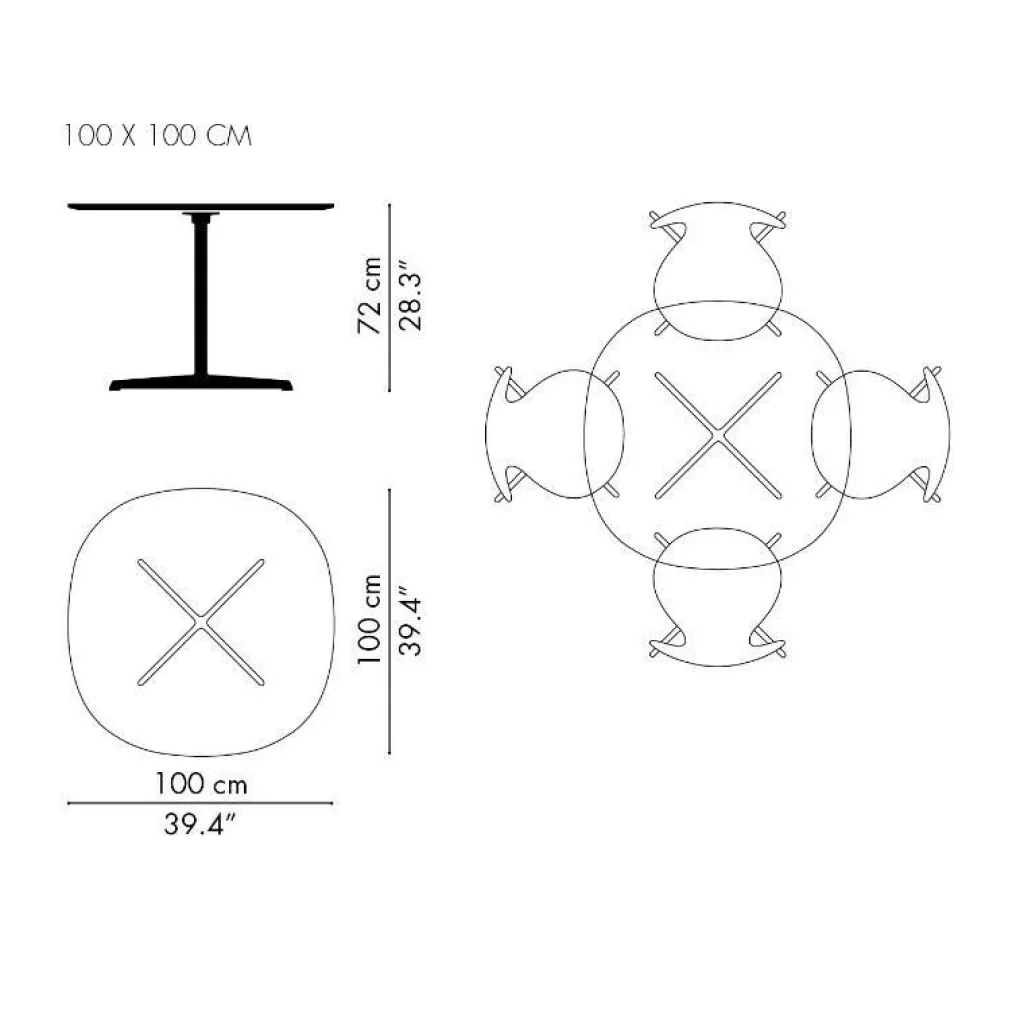 Tische|Esstische^Fritz Hansen A603 Tisch Super-Zirkular