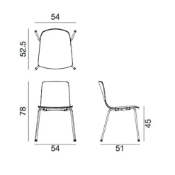 Stühle^Arper Aava 3906 Stuhl Gestell verchromt