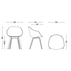Stühle^HAY About a Chair AAC 222 2.0 Armlehnstuhl Eiche lackiert