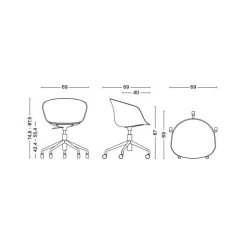 HAY About a Chair AAC 52 2.0 Bürodrehstuhl höhenverstellbar| Bürostühle