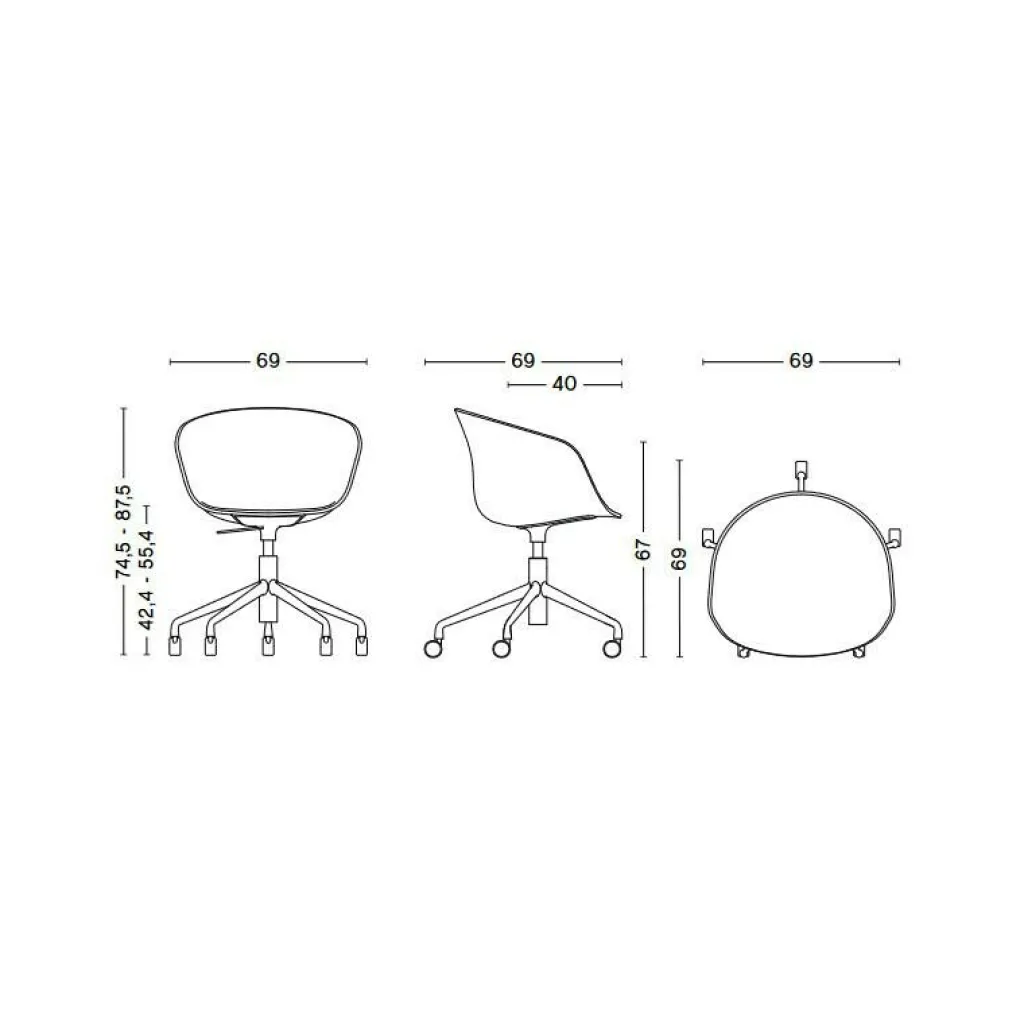 HAY About a Chair AAC 52 2.0 Bürodrehstuhl höhenverstellbar| Bürostühle