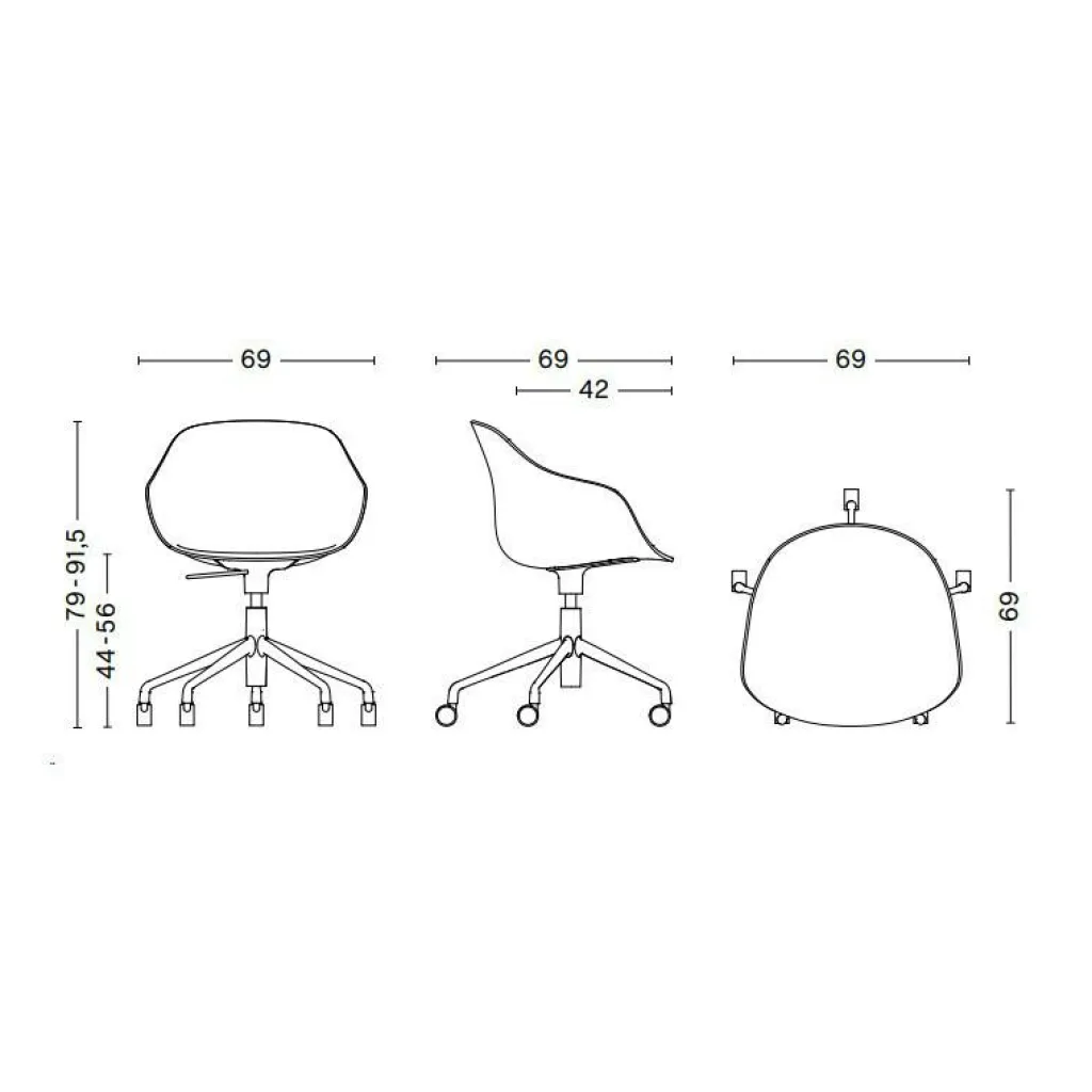 Bürostühle^HAY About a Chair AAC 252 2.0 Bürodrehstuhl höhenverstellbar