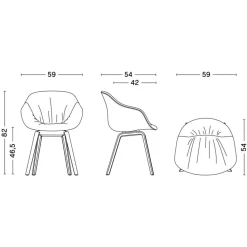 Stühle^HAY About a Chair AAC 223 Soft Armlehnstuhl Eiche lackiert