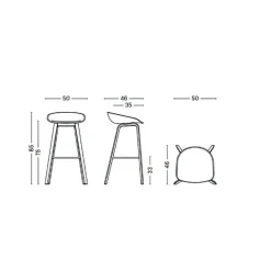Barhocker^HAY About A Stool AAS 32 2.0 Barhocker hoch Eiche lackiert