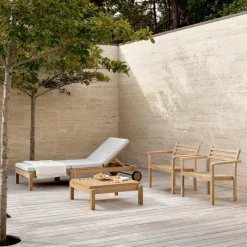 Gartenliegen^Carl Hansen AH604 Fußbank für AH604 Sonnenliege