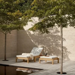 Gartenliegen^Carl Hansen AH604 Fußbank für AH604 Sonnenliege