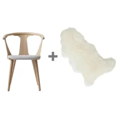 &Tradition Aktionsset In Between SK2 Stuhl gepolstert + Fell| Stühle