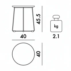 Kartell Al Wood Beistelltisch Buche| Beistelltische|Tische