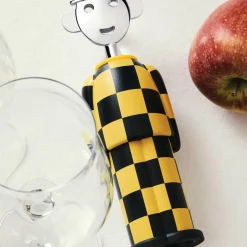 Weinzubehör^Alessi Alessandro M. Korkenzieher Giallo e Nero