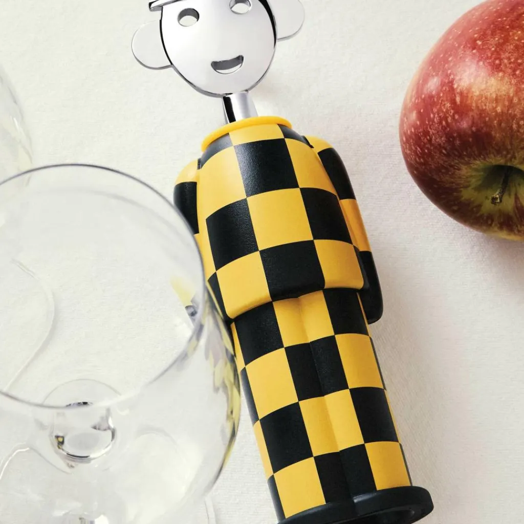 Weinzubehör^Alessi Alessandro M. Korkenzieher Giallo e Nero