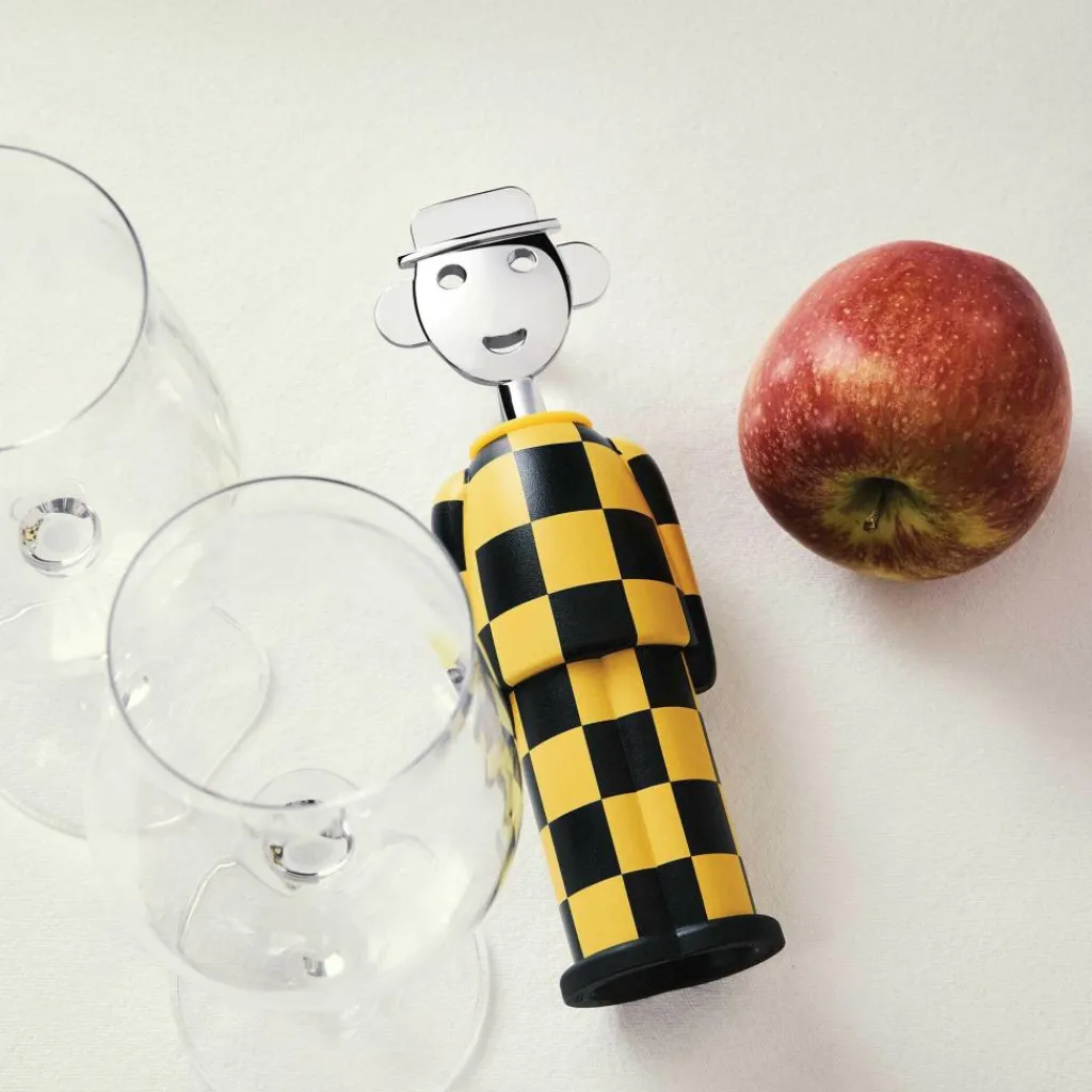 Weinzubehör^Alessi Alessandro M. Korkenzieher Giallo e Nero