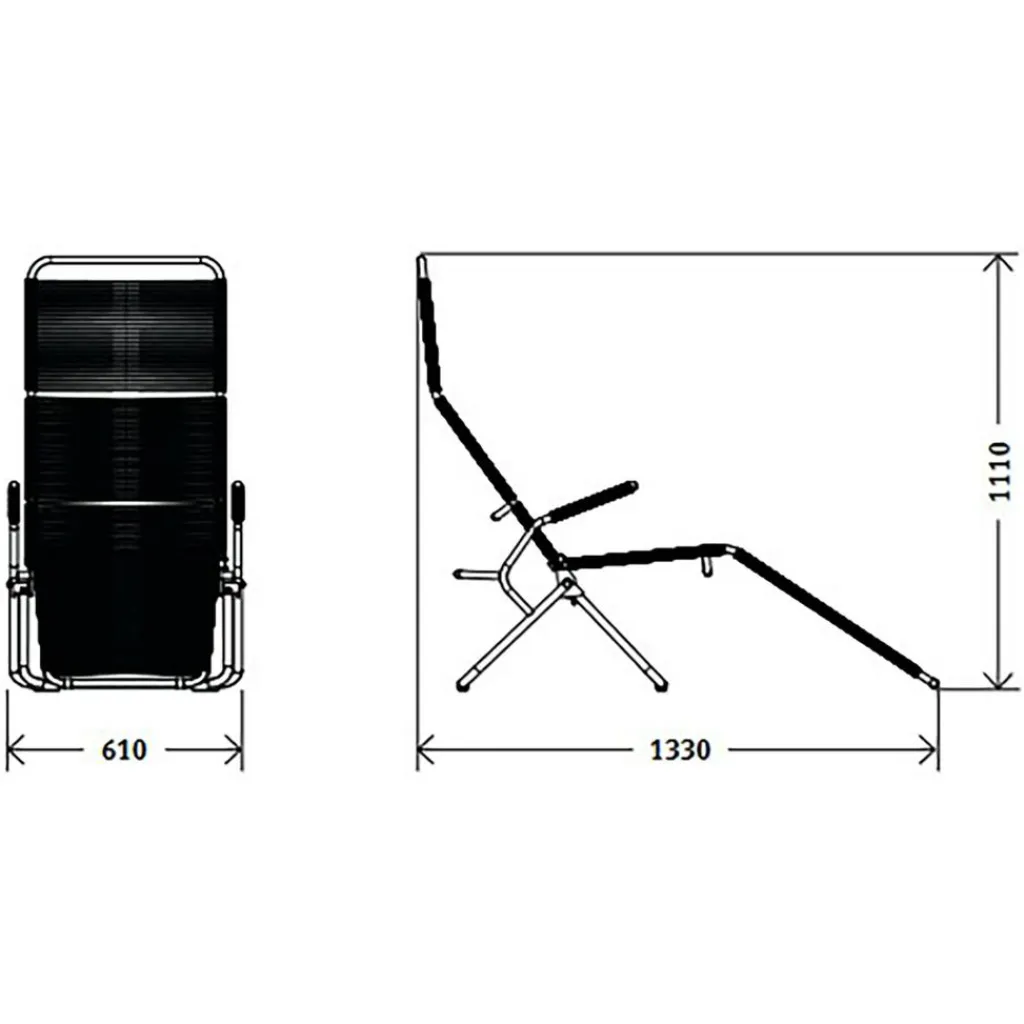Embru Altorfer Modell 1158 Liegestuhl| Gartenliegen