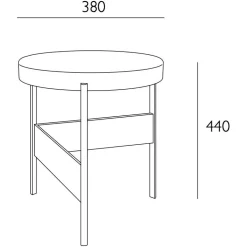 pulpo Alwa Two Beistelltisch H 44cm| Tische