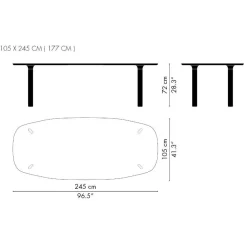 Tische|Esstische^Fritz Hansen Analog™ JH83 Esstisch 245x105cm