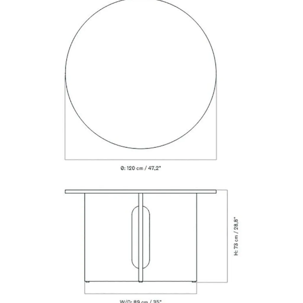 Audo Androgyne Esstisch Ø 120cm Marmor| Esstische