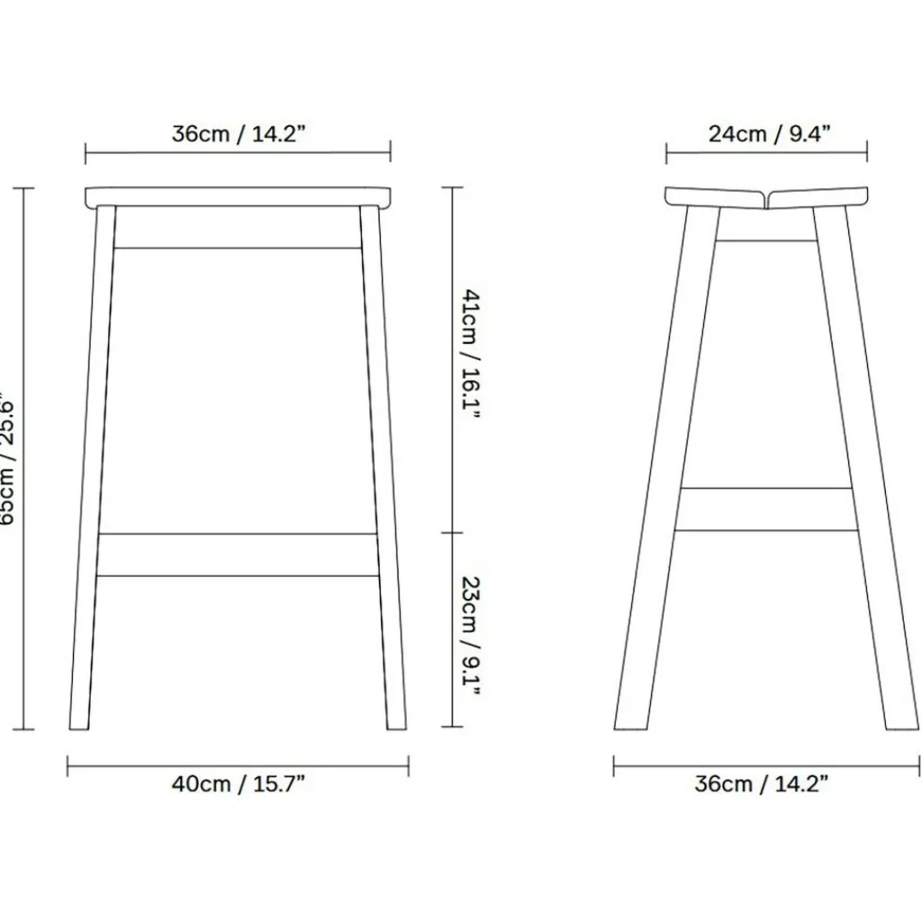 Barhocker^Form & Refine Angle Barhocker 65cm