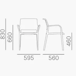Stühle|Gartenstühle^Pedrali Ara 315 Gartenarmlehnstuhl