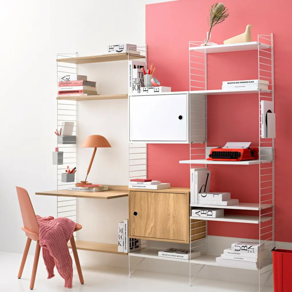 Regalsysteme^String Arbeitsplatzkombination 140x200x30cm