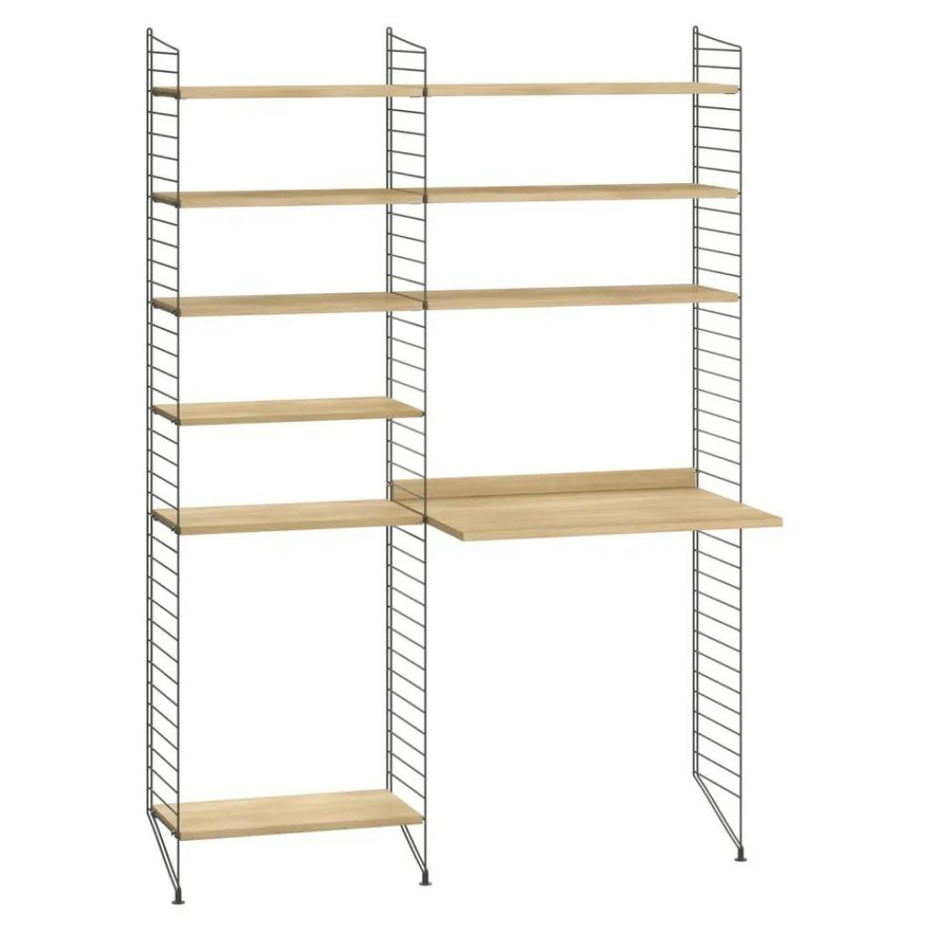 Regalsysteme^String Arbeitsplatzkombination 140x200x30cm