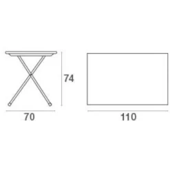 Emu Arc en Ciel Gartenesstisch klappbar 110x70cm| Gartentische