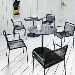 Stühle|Gartenstühle^Lapalma Aria S43 Armlehnstuhl Gestell schwarz stapelbar