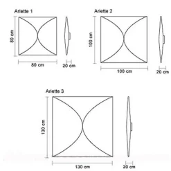 Wandleuchten^Flos Ariette 2 Wand- / Deckenleuchte
