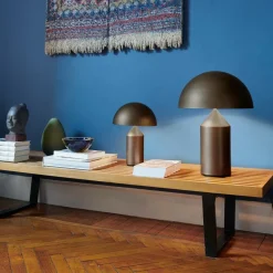 Tischleuchten^Oluce Atollo Tischleuchte bronze