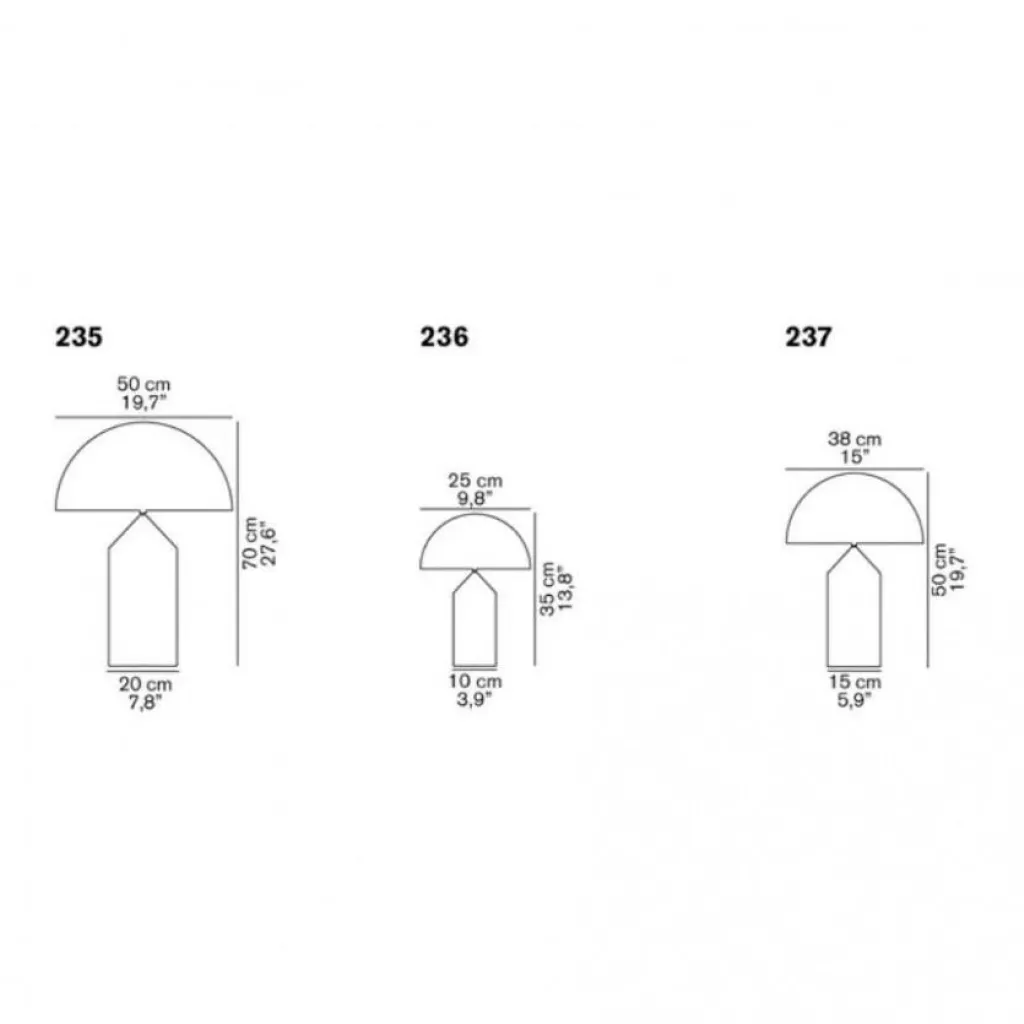 Oluce Atollo Tischleuchte Glas weiß| Tischleuchten|Nachttischleuchten