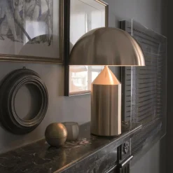 Nachttischleuchten^Oluce Atollo Tischleuchte gold