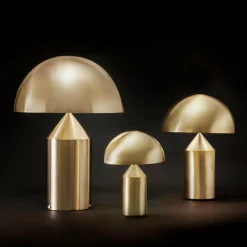 Nachttischleuchten^Oluce Atollo Tischleuchte gold