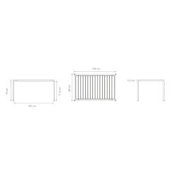 Gartentische^HOUE Avanti Gartenesstisch Esche 153x98cm