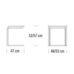 Thonet B 97 Beistelltisch 2er Set Esche| Beistelltische|Tische