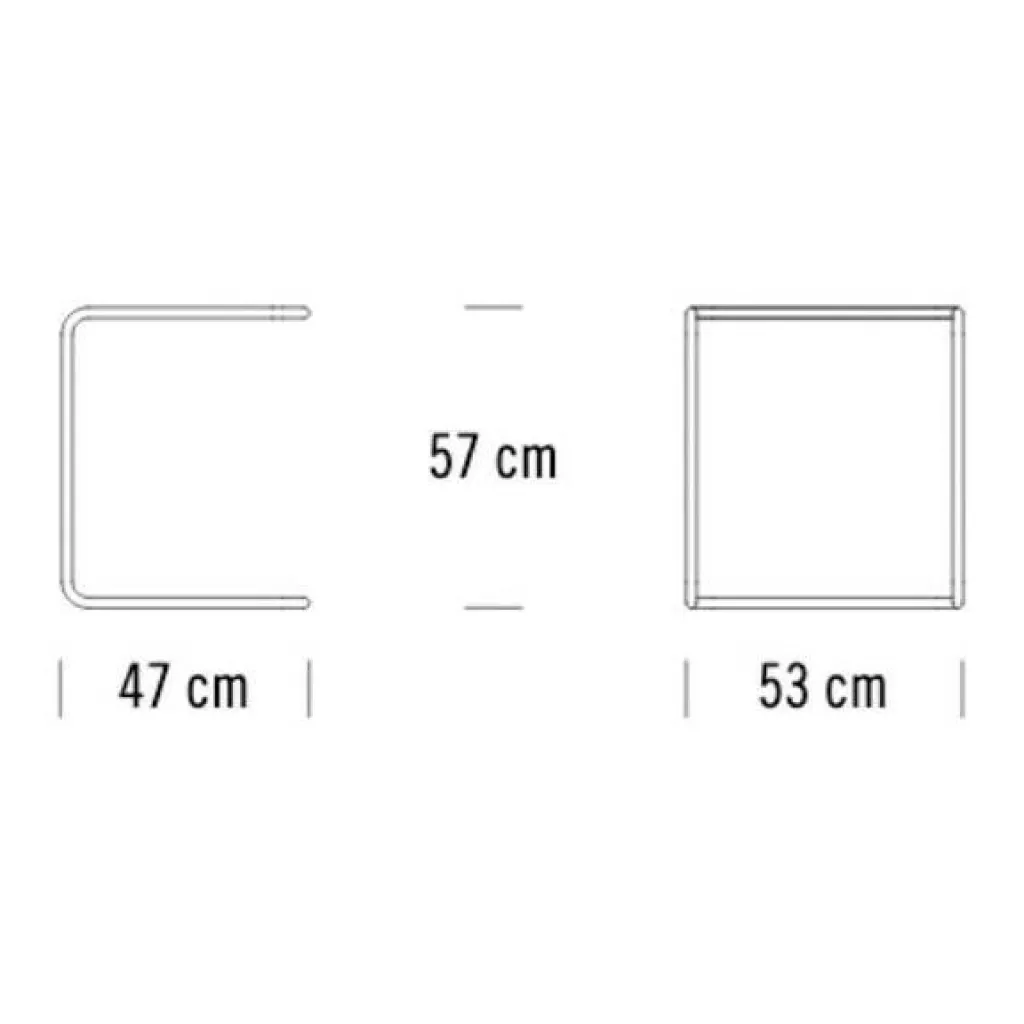 Beistelltische|Tische^Thonet B 97 Beistelltisch Glas