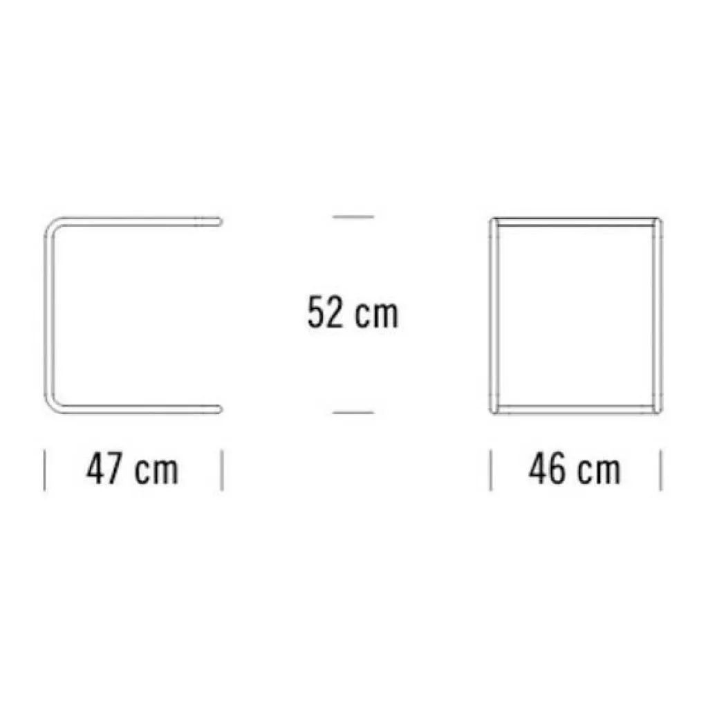 Beistelltische|Tische^Thonet B 97 Beistelltisch Glas