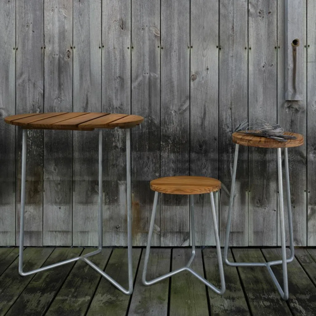 Gartentische^Grythyttan 6B 60 Gartenesstisch Ø60cm Teak