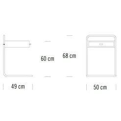 Thonet B 117 Nachttisch mit Schublade| Beistelltische|Tische