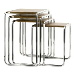Thonet B 9 Pure Materials Beistelltisch 4er Set Nussbaum| Beistelltische