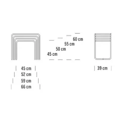 Thonet B 9 Pure Materials Beistelltisch 4er Set Nussbaum| Beistelltische