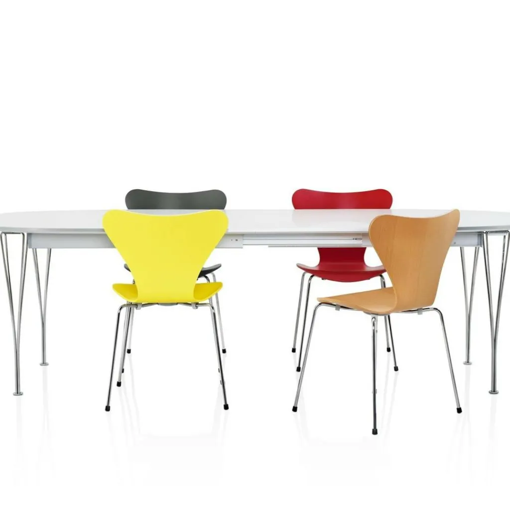 Tische^Fritz Hansen B619 Super-elliptischer Tisch Laminat ausziehbar