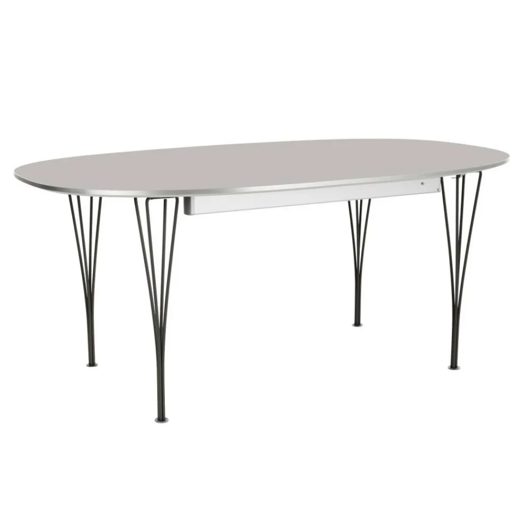 Tische^Fritz Hansen B619 Super-elliptischer Tisch Laminat ausziehbar