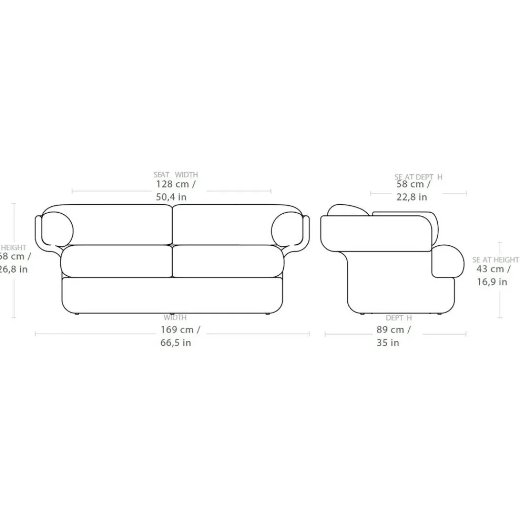 Sofas^Gubi Basket 2-Sitzer Sofa