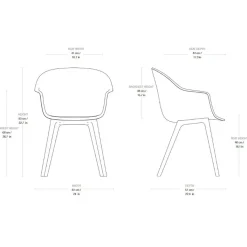 Stühle^Gubi Bat Schalenstuhl Vollpolsterung Gestell Kunststoff